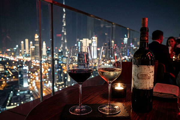 Premium wine selection at 7Dragon